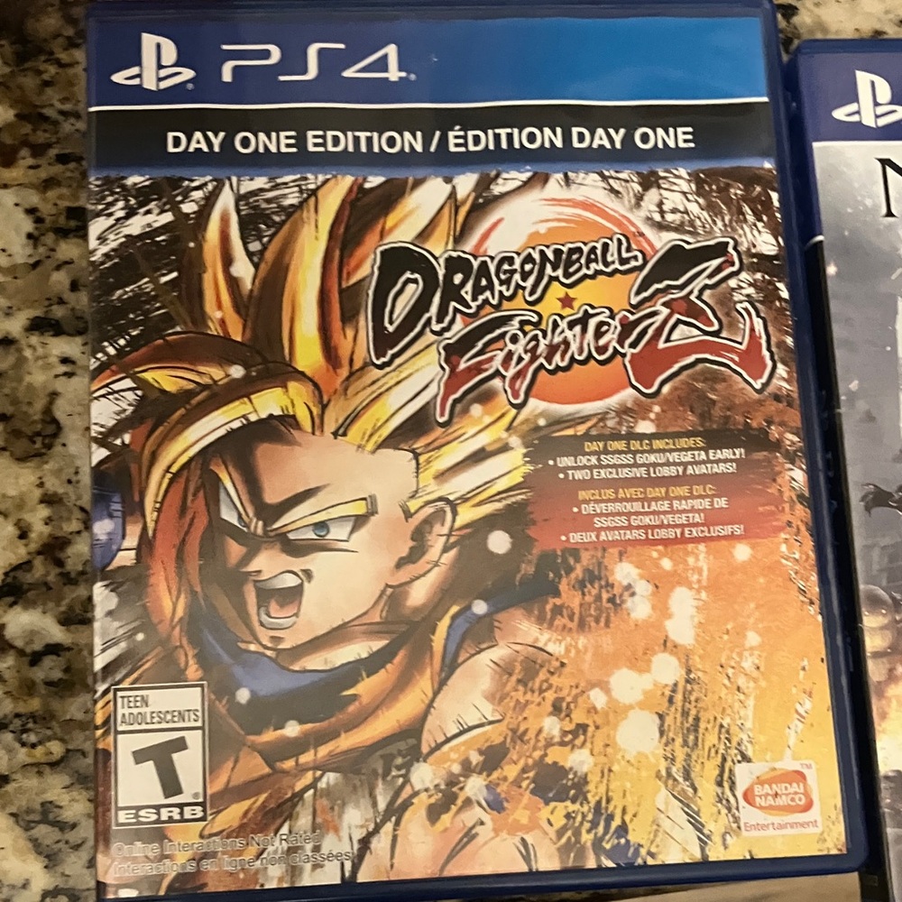 Dragon Ball FighterZ Day One Edition for PS4 - Blue and Orange Cover